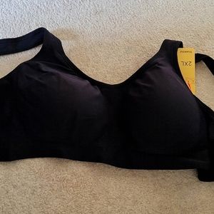 2XL Shapermint True Kind Wirefree Shaper Bra Black